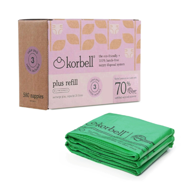 Bilde av Korbell Bleiepose refill til PLUS Bleiebøtte (XL) 3pack