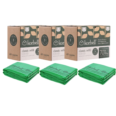 Bilde av Korbell Bleiepose refill til Bleiebøtte, 9-pack