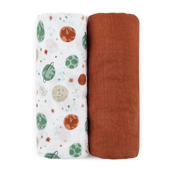 Bilde av Petite&Mars Musselinteppe, 2pk Misty Celestial