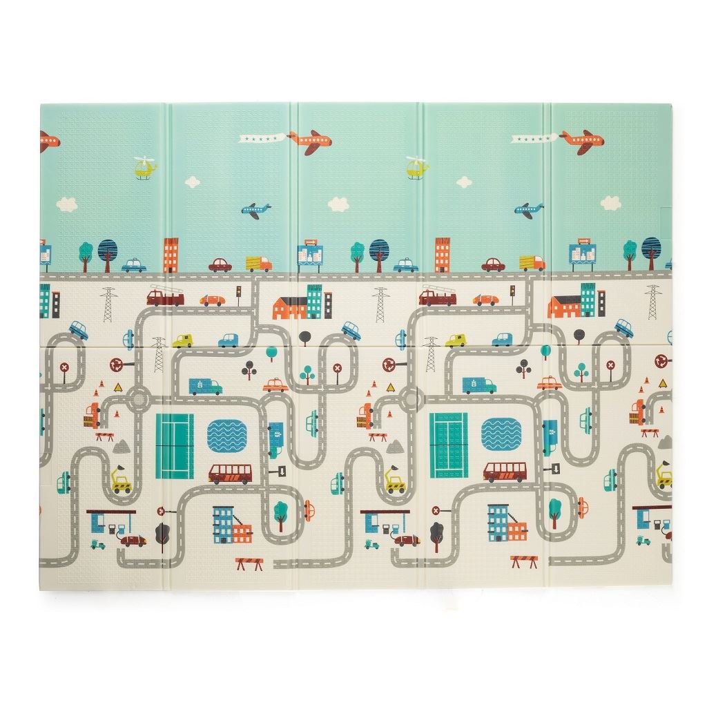 Petite&Mars Lekematte - Dobbelsidig: Elefant&By
