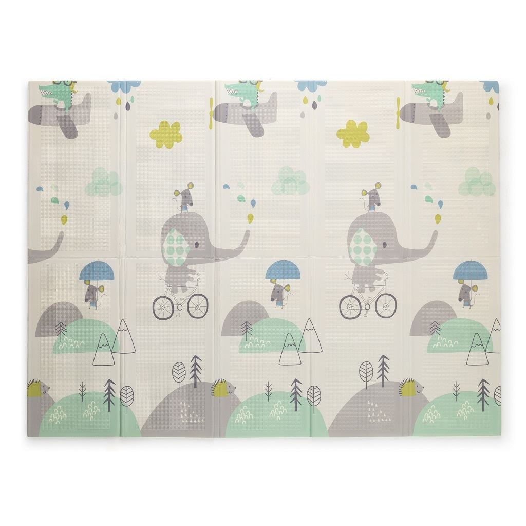 Petite&Mars Lekematte - Dobbelsidig: Elefant&By