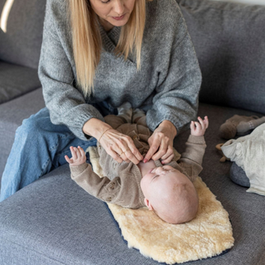 Bilde av Sagababy Lammeskinn til Vogn, Off-White
