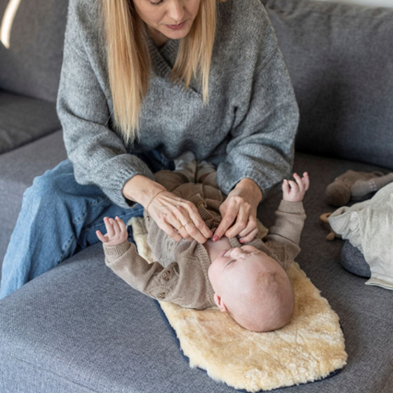 Bilde av Sagababy Lammeskinn til Vogn, Off-White