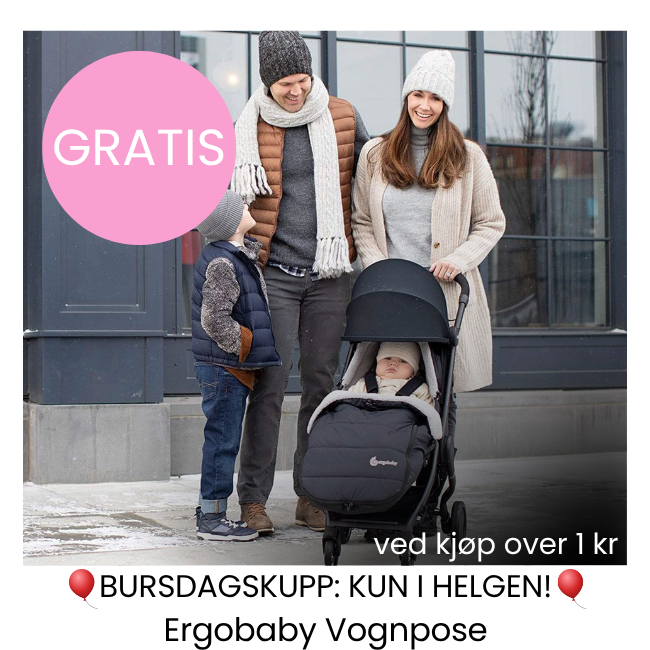 Bursdagskupp: GRATIS vognpose ved kjøp over 1 kr!