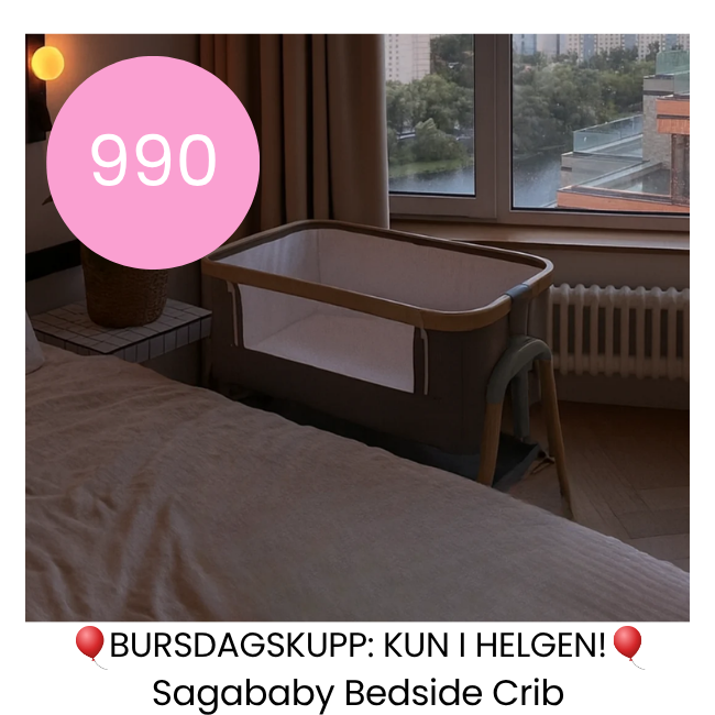 Bursdagskupp på Sagababy Bedside Crib!