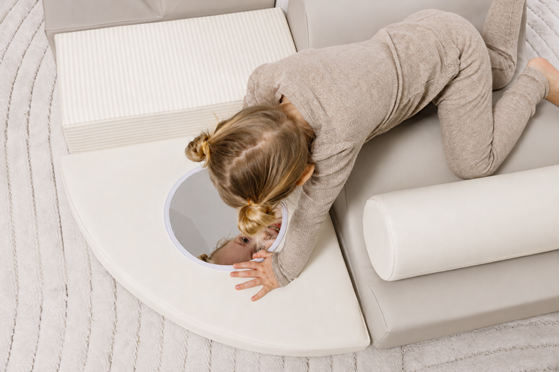Bilde av Sagababy Soft Play Hjørnesett, Beige med Speil