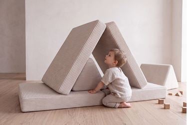 Bilde av Sagababy Soft Play Lekesofa, Kordfløyel Beige