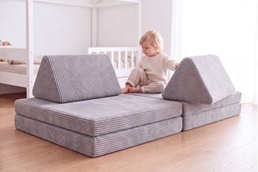 Bilde av Sagababy Soft Play Lekesofa, Kordfløyel Grå
