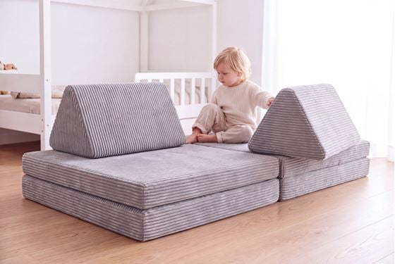 Bilde av Sagababy Soft Play Lekesofa, Kordfløyel Grå