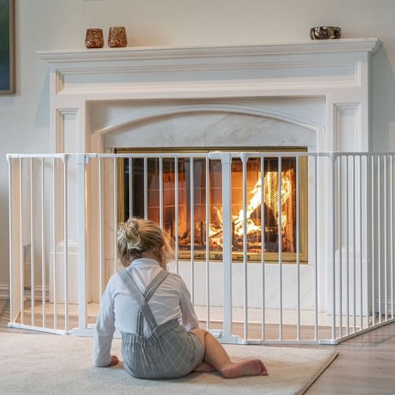 Bilde av BabyDan Flex XL, Hvit Sikkerhetsgrind / Peisgrind