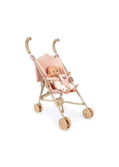 Bilde av Konges Sløjd Dukke + Dukkevogn , Pink Check