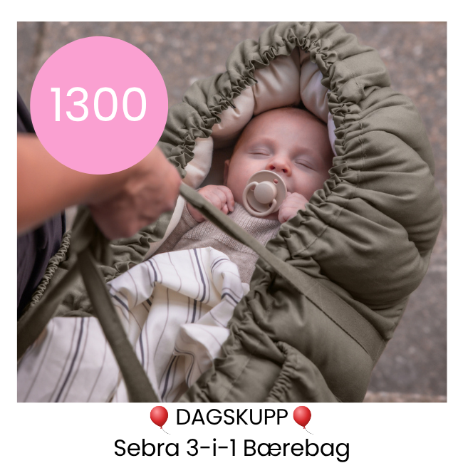 Kun mandag: Alle Sebra Bærebager kun kr. 1300.-!