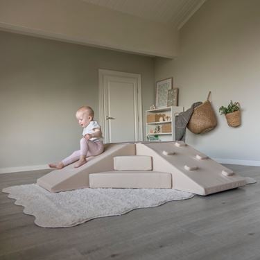 Bilde av Sagababy Soft Play Hjørnesett, Lux Sand/Beige Kunstskinn