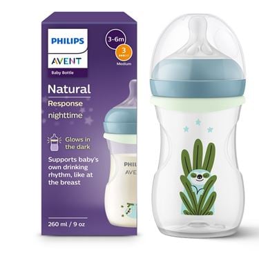 Bilde av Philips Avent Tåteflaske Natural Response Nighttime 260ml