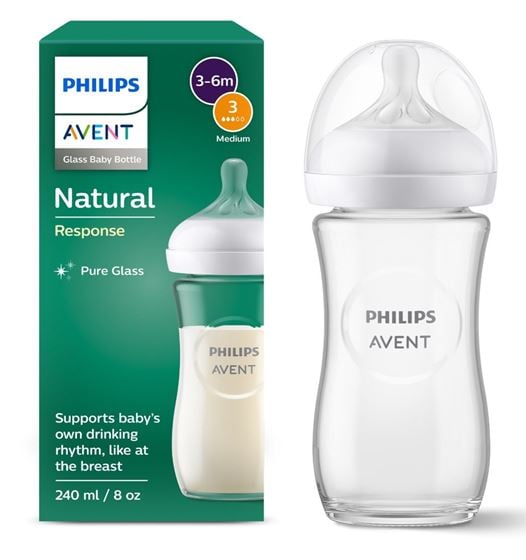 Bilde av Philips Avent Tåteflaske Glass Natural Response 240ml